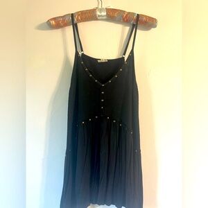 Elegant Black Top with Gold Details